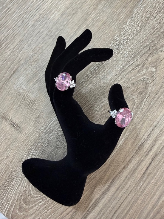 JTV Jewelry - JTV Bella Luce 16.13 CTW Pink & White Diamond Simulant Rhodium over Sterling-NWT